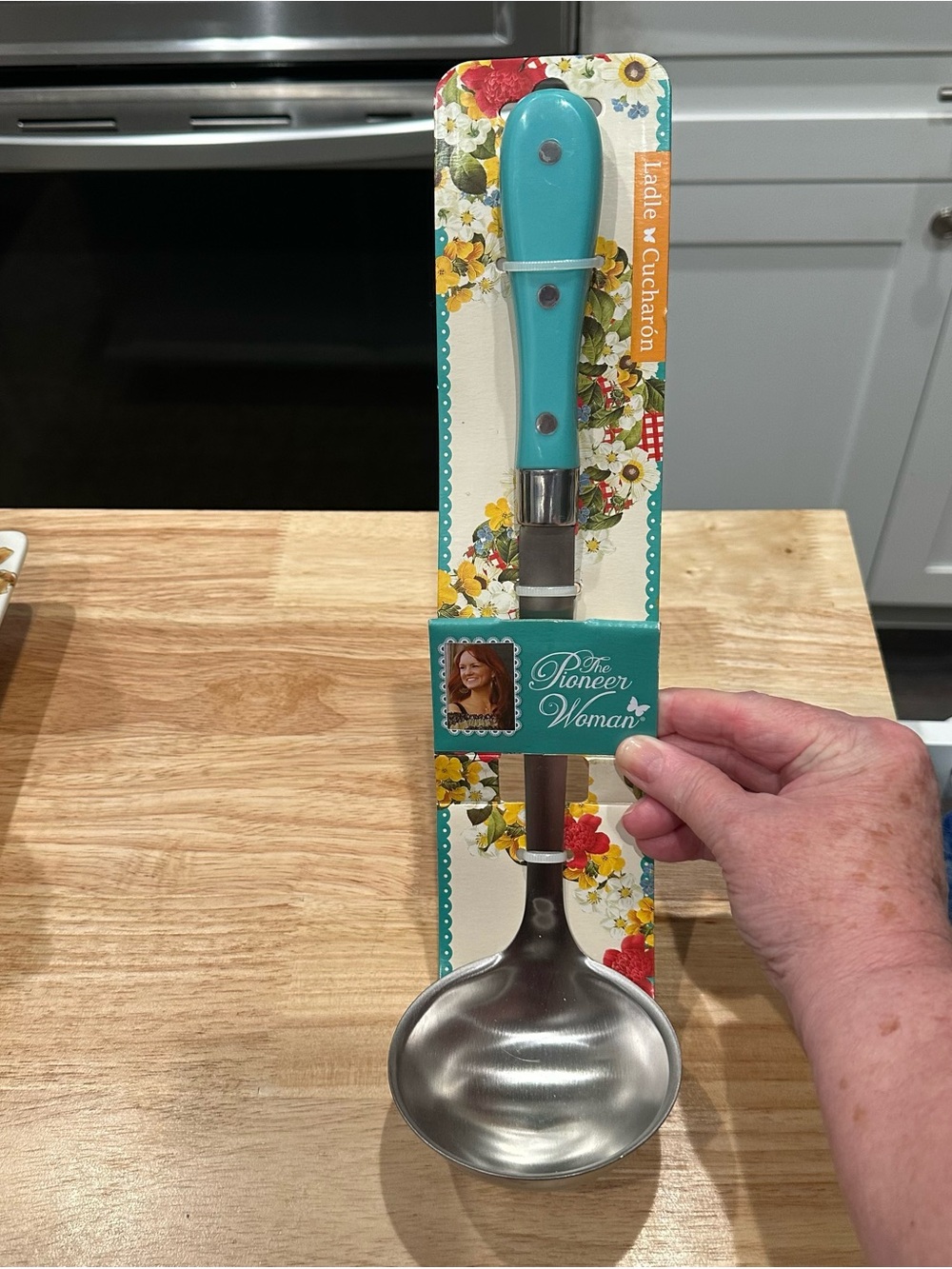 The Pioneer Women Ladle Gumbo Soup Spoon Teal Color NWT!